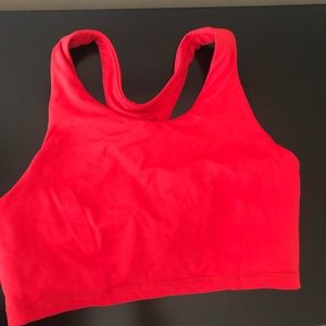 Lululemon fire engine red bra size 8